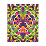 Psychedelic Hippie Peace Sign Print Curtain