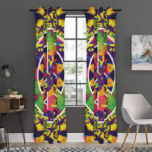 Psychedelic Hippie Peace Sign Print Curtain