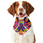 Psychedelic Hippie Peace Sign Print Dog Bandana
