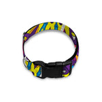 Psychedelic Hippie Peace Sign Print Dog Collar