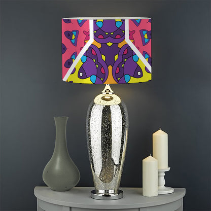 Psychedelic Hippie Peace Sign Print Drum Lamp Shade