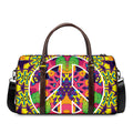 Psychedelic Hippie Peace Sign Print Duffel Bag