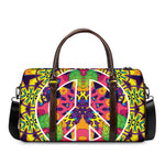 Psychedelic Hippie Peace Sign Print Duffle Bag
