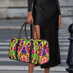 Psychedelic Hippie Peace Sign Print Duffle Bag