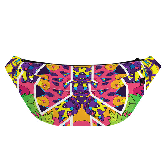 Psychedelic Hippie Peace Sign Print Fanny Pack
