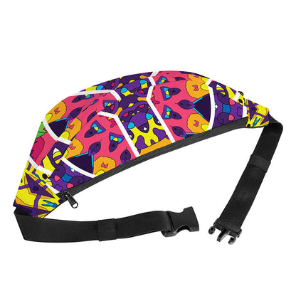 Psychedelic Hippie Peace Sign Print Fanny Pack