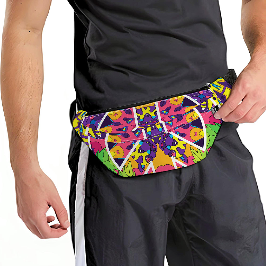 Psychedelic Hippie Peace Sign Print Fanny Pack