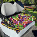 Psychedelic Hippie Peace Sign Print Golf Cart Seat Cover