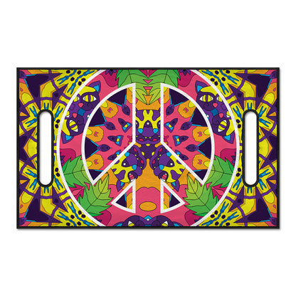 Psychedelic Hippie Peace Sign Print Golf Cart Seat Cover