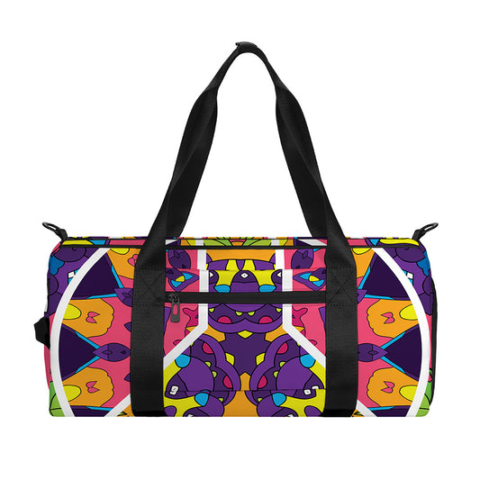 Psychedelic Hippie Peace Sign Print Gym Bag