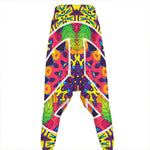 Psychedelic Hippie Peace Sign Print Hammer Pants