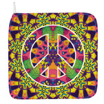 Psychedelic Hippie Peace Sign Print Hand Towel
