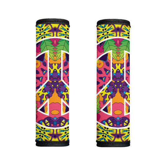Psychedelic Hippie Peace Sign Print Handle Covers