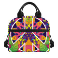 Psychedelic Hippie Peace Sign Print Insulated Lunch Bag