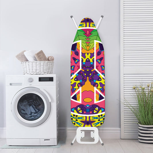 Psychedelic Hippie Peace Sign Print Ironing Board Cover