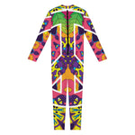 Psychedelic Hippie Peace Sign Print Jumpsuit