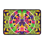 Psychedelic Hippie Peace Sign Print Kitchen Mat