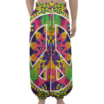 Psychedelic Hippie Peace Sign Print Lantern Pants
