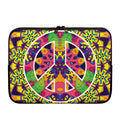 Psychedelic Hippie Peace Sign Print Laptop Sleeve