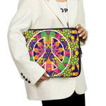 Psychedelic Hippie Peace Sign Print Laptop Sleeve