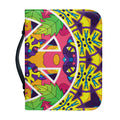 Psychedelic Hippie Peace Sign Print Leather Bible Cover