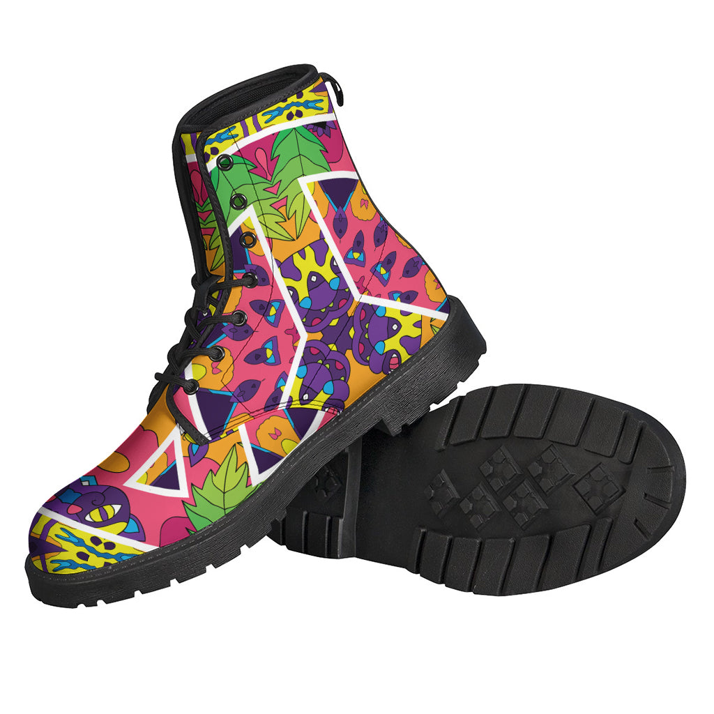 Psychedelic Hippie Peace Sign Print Backpack