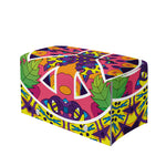 Psychedelic Hippie Peace Sign Print Leather Tissue Box Cover