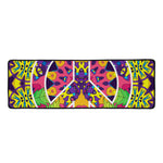 Psychedelic Hippie Peace Sign Print Long Kitchen Mat