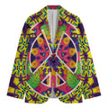 Psychedelic Hippie Peace Sign Print Men's Blazer