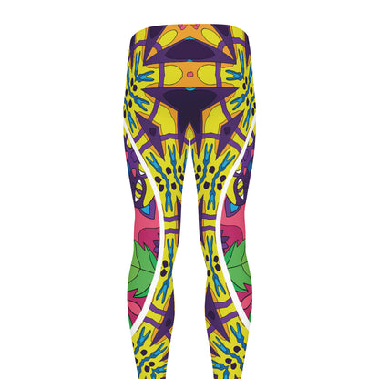 Psychedelic Hippie Peace Sign Print Men's leggings