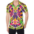 Psychedelic Hippie Peace Sign Print Men's Shirt