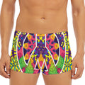 Psychedelic Hippie Peace Sign Print Men's Short Boxer Briefs