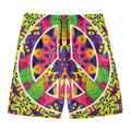 Psychedelic Hippie Peace Sign Print Men's Swim Trunks