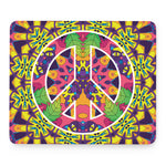 Psychedelic Hippie Peace Sign Print Mouse Pad