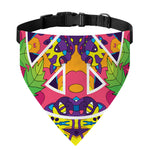 Psychedelic Hippie Peace Sign Print Over The Collar Dog Bandana