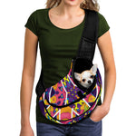 Psychedelic Hippie Peace Sign Print Pet Sling Carrier