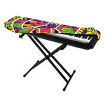 Psychedelic Hippie Peace Sign Print Piano Keyboard Cover