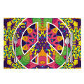 Psychedelic Hippie Peace Sign Print Placemat