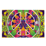 Psychedelic Hippie Peace Sign Print Placemat