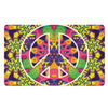 Psychedelic Hippie Peace Sign Print Polyester Doormat