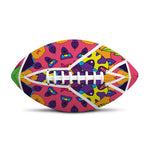 Psychedelic Hippie Peace Sign Print Rugby Ball