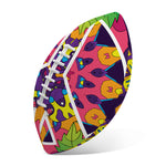 Psychedelic Hippie Peace Sign Print Rugby Ball