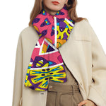 Psychedelic Hippie Peace Sign Print Scarf