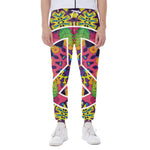 Psychedelic Hippie Peace Sign Print Scuba Joggers