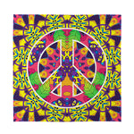 Psychedelic Hippie Peace Sign Print Silk Bandana