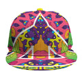 Psychedelic Hippie Peace Sign Print Snapback Cap