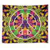 Psychedelic Hippie Peace Sign Print Tapestry