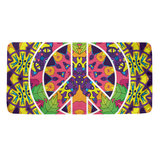 Psychedelic Hippie Peace Sign Print Towel