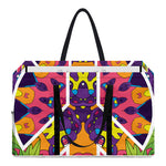 Psychedelic Hippie Peace Sign Print Utility Tote Bag