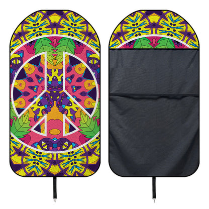 Psychedelic Hippie Peace Sign Print Waterproof Car Seat Cover